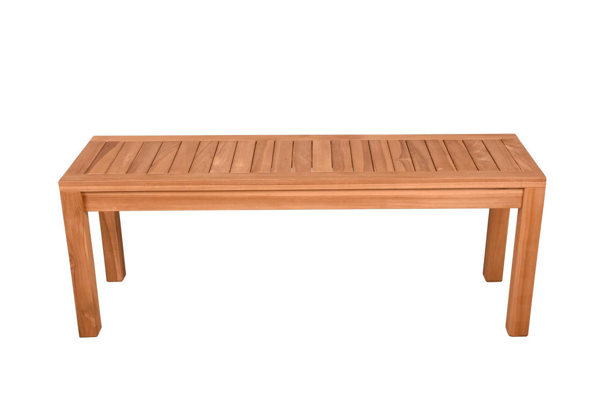 GARTENBANK Nadja 2-Sitzer Terrassenbank - Teakfarben, Holz (35/46/120cm) - DELUKE