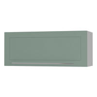 KLAPPHÄNGESCHRANK Kvantum W4B/90-AV Mint Matt / Grau Matt 90 / 32,5 / 36cm - Grau/Mintgrün, Holz/Holzwerkstoff (90/36/32.5cm) - Feldmann-Wohnen