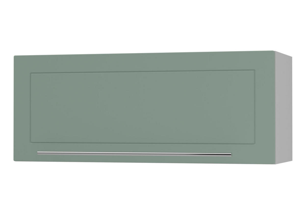 KLAPPHÄNGESCHRANK Kvantum W4B/90-AV Mint Matt / Grau Matt 90 / 32,5 / 36cm - Grau/Mintgrün, Holz/Holzwerkstoff (90/36/32.5cm) - Feldmann-Wohnen