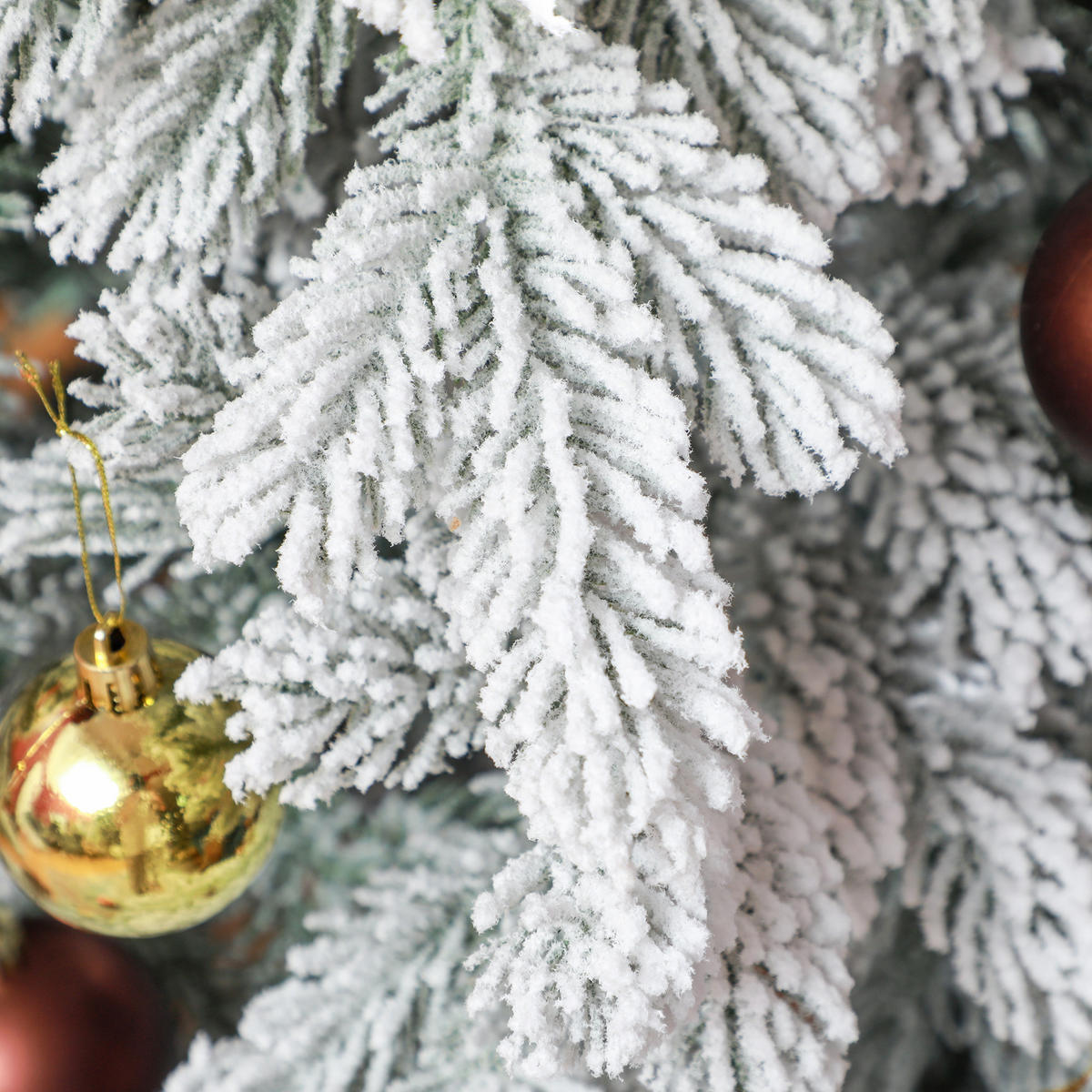 WEIHNACHTSBAUM DE-41533 Kunstschnee 180 cm, Scharniersystem - Grün, Kunststoff (180cm) - ComfortXL