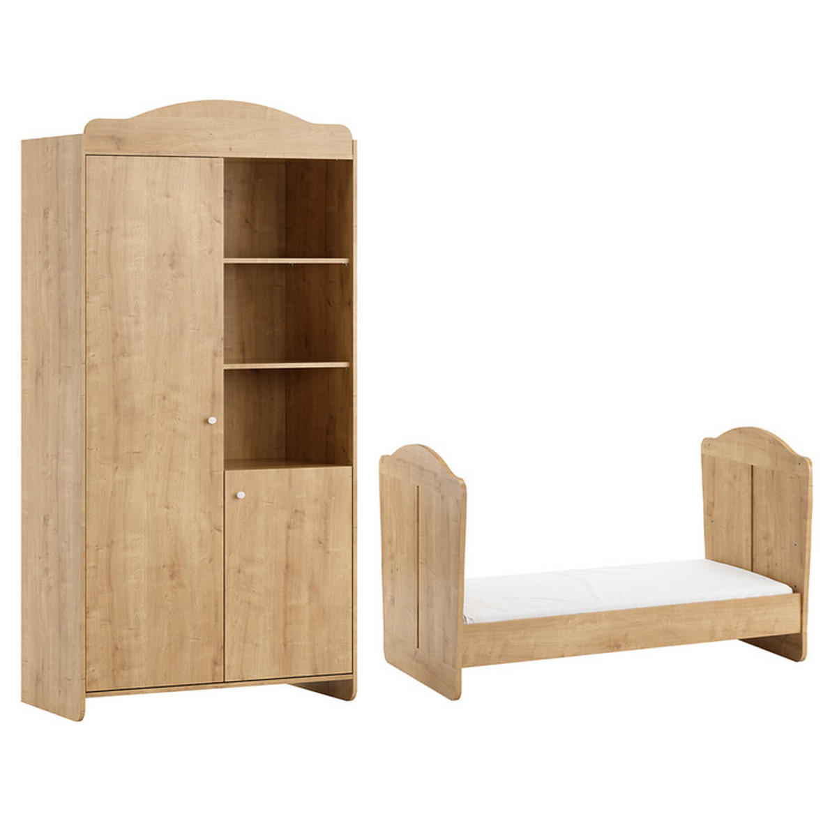 BABYZIMMER 2-teilig Megeve Holz - Braun, Holzwerkstoff (144.4/87/86cm) - Petits-meubles