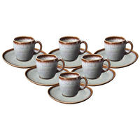 KAFFEETASSEN MIT UNTERTASSEN Lave Beige 190 ml 6er Set - Beige, Keramik (15.2/9.9/15.3cm) - like.Villeroy & Boch