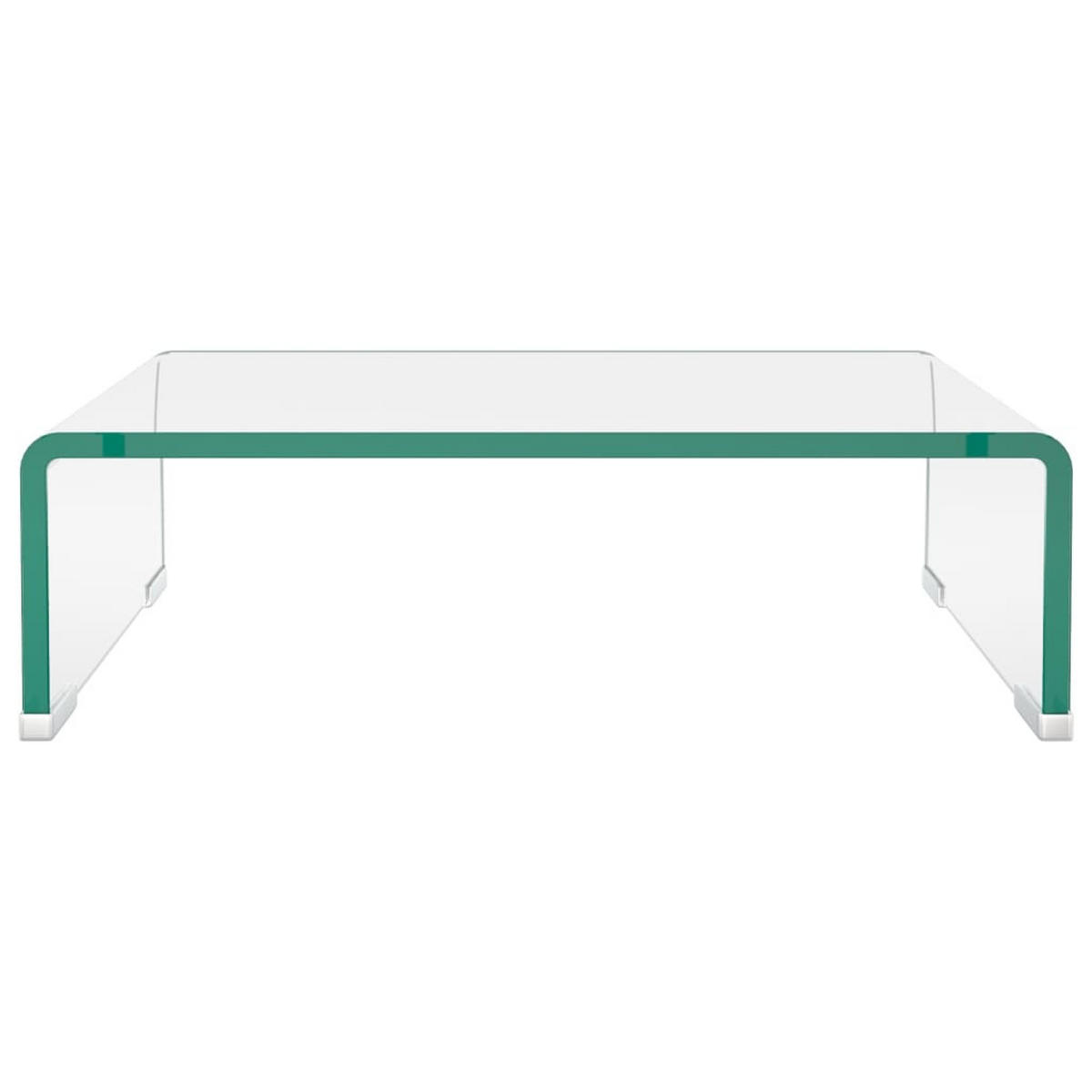 TV-TISCH/BILDSCHIRMERHÖHUNG Glas Transparent 40/25/11 Cm - Klar, Glas (40/25/11cm) - vidaXL