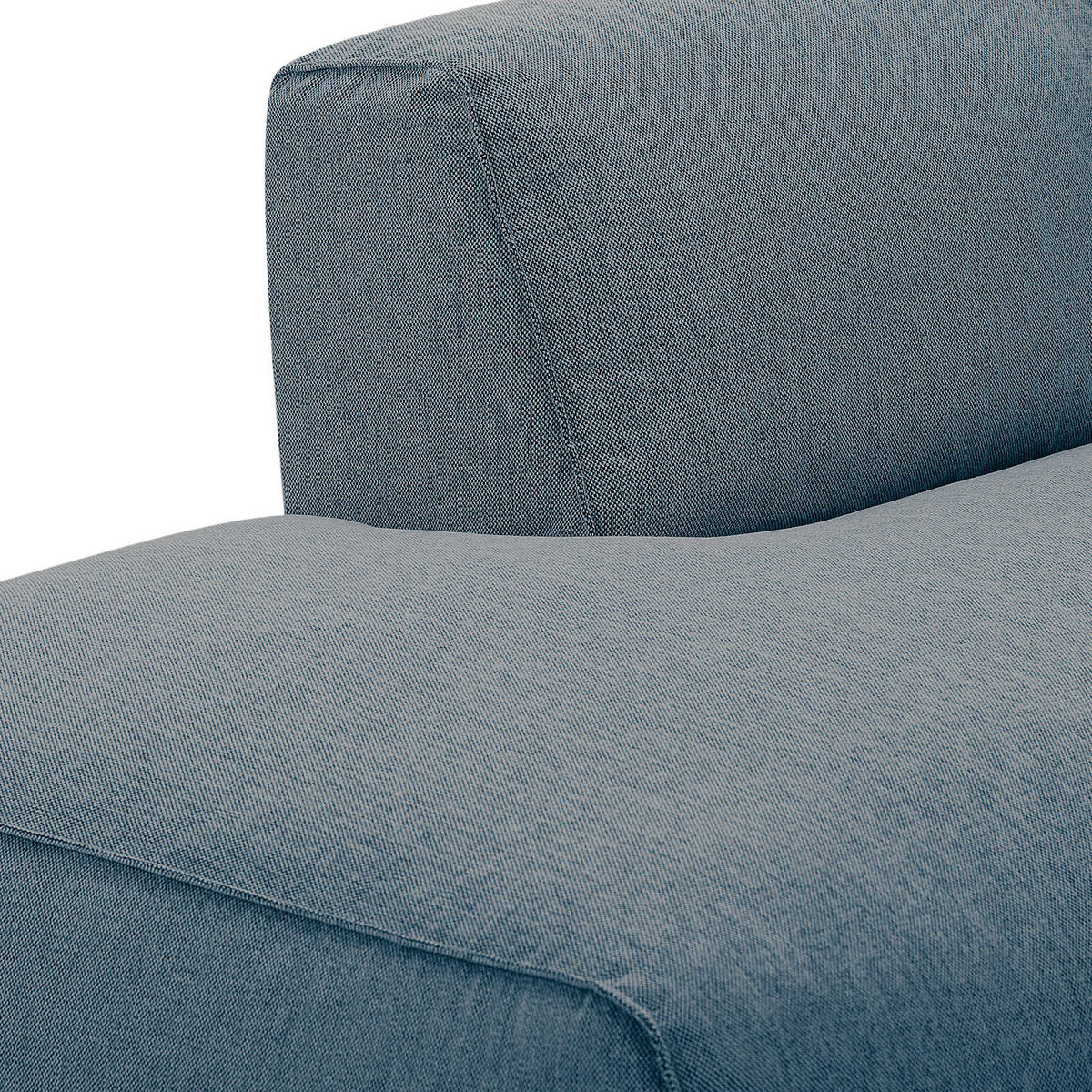 ECKSOFA mit Chaiselongue - Blaugrau/Schwarz, Kunststoff/Textil (290/173cm) - home24