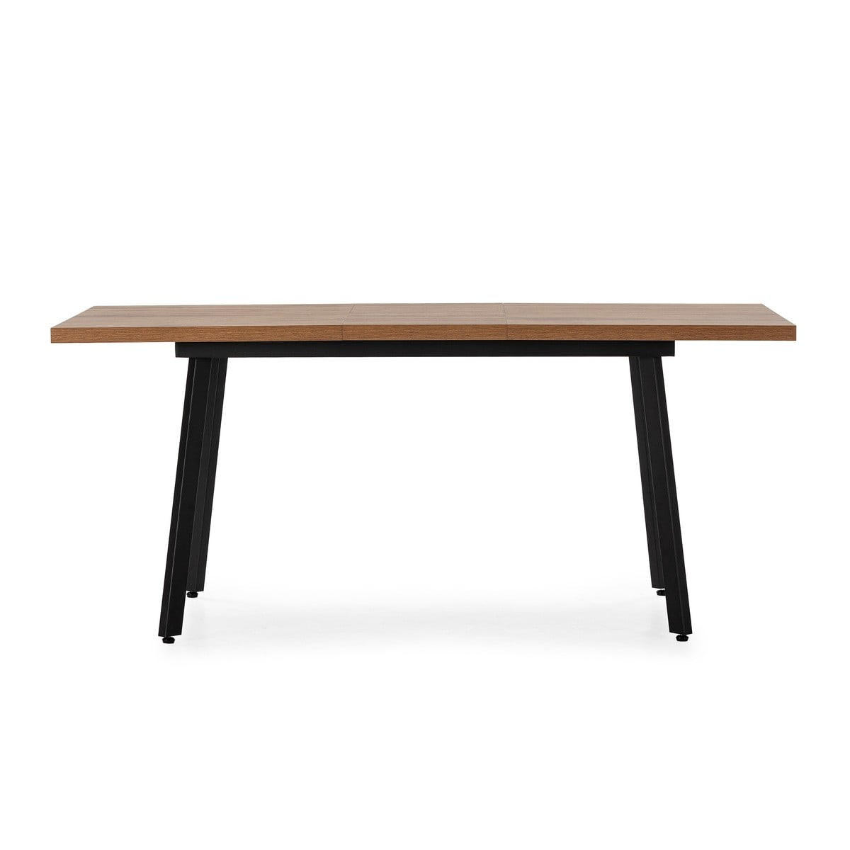 TISCH ausziehbarer von 138 bis 178 cm mit Metallbeinen 85/76/138 cm - Nussbaumfarben, Holzwerkstoff (91.6/85/76cm) - Calicosy
