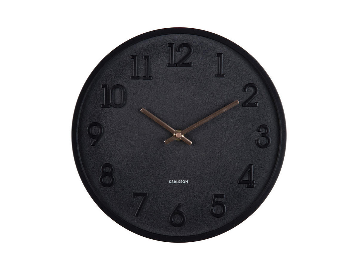 WANDUHR Calma 3.8/30/30 cm - Schwarz, Kunststoff (30/30/3.8cm) - Karlsson