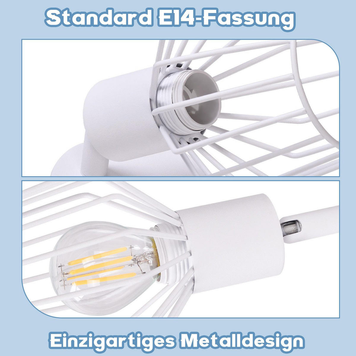 STRAHLER Franziska 1-flammig 8/10/10 cm - Weiß, Metall (8/10/10cm) - Nettlife