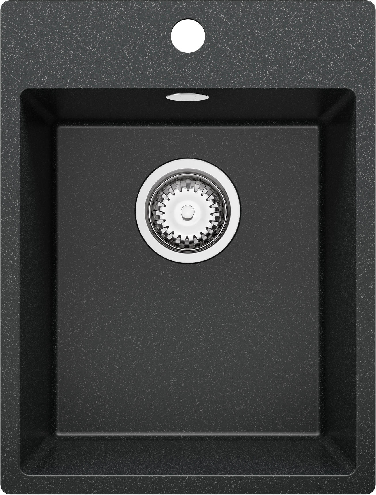 SPÜLBECKEN Riga, 2-er set Anthrazit 38/50 cm 1 Becken + Ablauf-Set ab 40er Unterschrank - Chromfarben/Anthrazit, Kunststoff (38/20/50cm) - Primagran