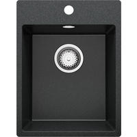 SPÜLBECKEN Riga, 2-er set Anthrazit 38/50 cm 1 Becken + Ablauf-Set ab 40er Unterschrank - Chromfarben/Anthrazit, Kunststoff (38/20/50cm) - Primagran