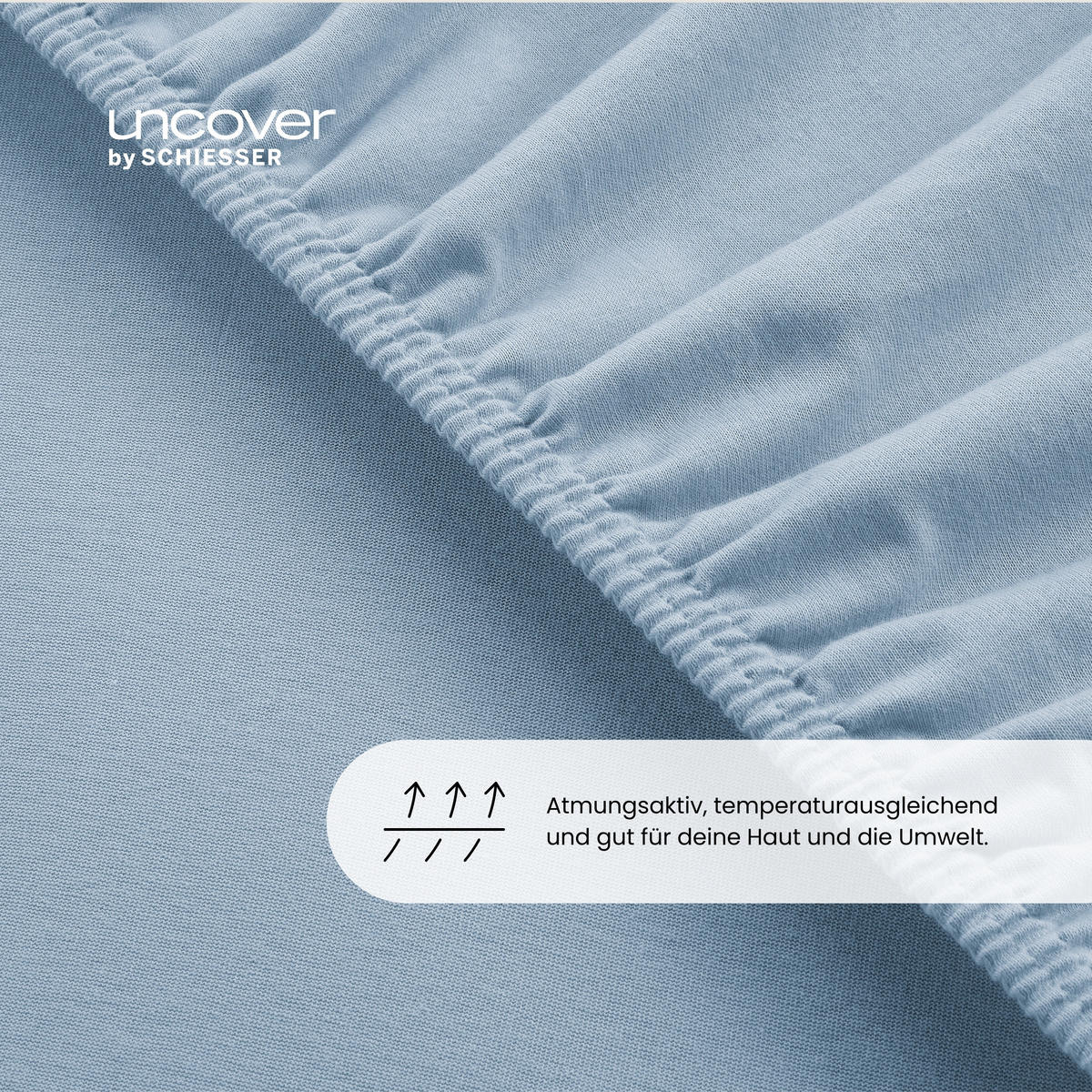SPANNBETTLAKEN New Jersey - Edeljersey - 100 x 200 cm - Hellblau - Hellblau, Textil (100/200cm) - Uncover by Schiesser