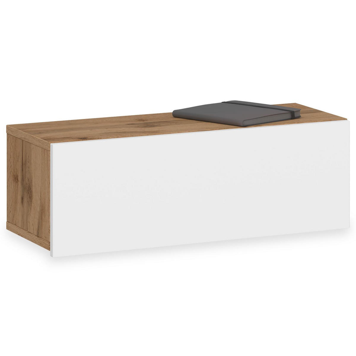 HÄNGENDER NACHTTISCH NANI Wotan Eiche/weiß - Eiche Wotan/Weiß, Holzwerkstoff (60/21/27cm) - IDIMEX