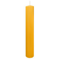 RILLEN KERZEN Gelb 300 x Ø 45 mm, 4 Stück - Gelb, Paraffin (8/15/15cm) - Wiedemann Kerzen