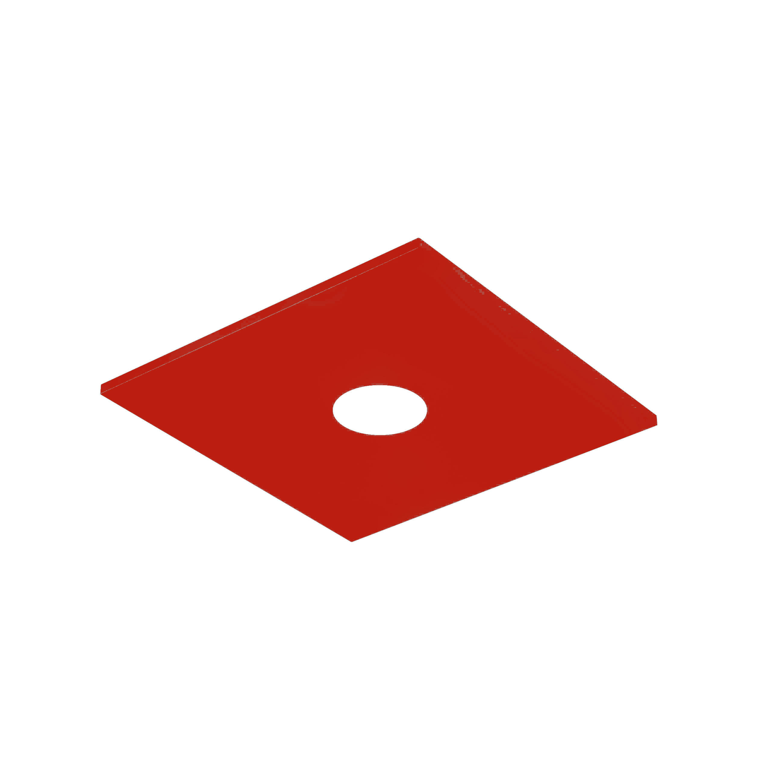 DECKENLEUCHTE - Rot, Metall (15/15/4cm) - Lumicom