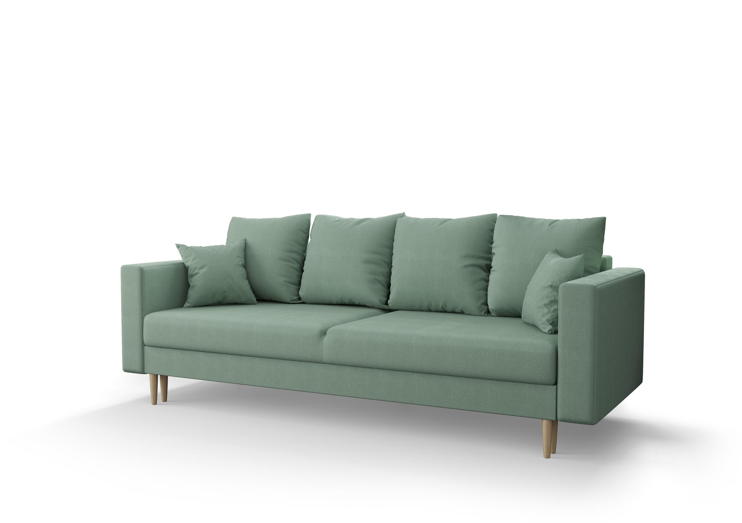 SOFA KRISTI mit Schlaffunktion COSMIC 16 Sofa mit Stauraum - Hellgrün, Textil (90/87/230cm) - Bedante