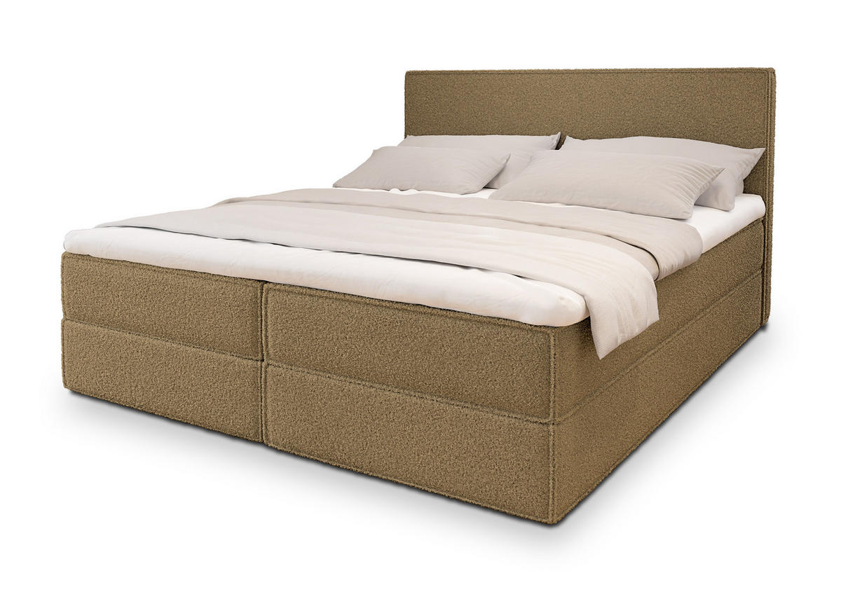 BOXBETT PELLIO 180x200 cm mit Matratze und Topper - Orange - Orange, Holz (180/200cm) - MASSENO