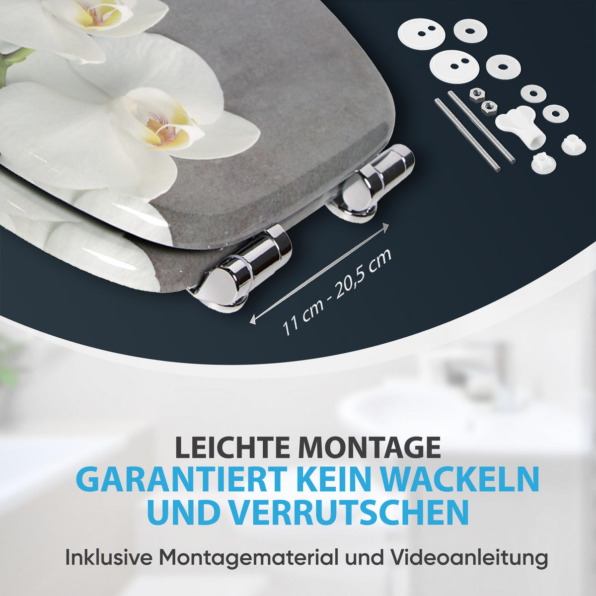 WC-SITZ mit Absenkautomatik Pretty - Grau, Holzwerkstoff (38/6/47cm) - Sanilo