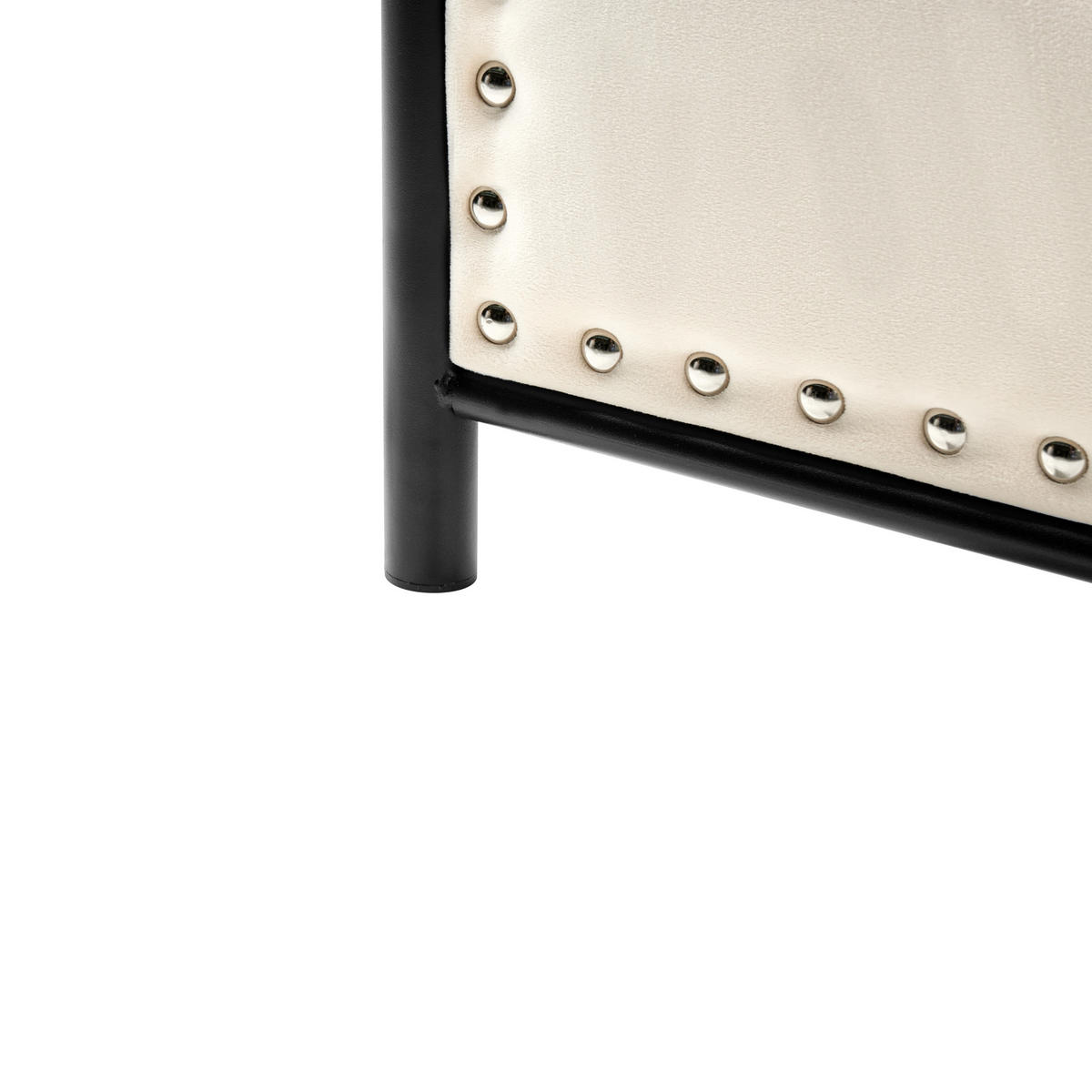 BETT mit Lattenrost 180/200 cm Eisen Schwarz Breuillet - Schwarz, Metall (180/200cm) - Beliani