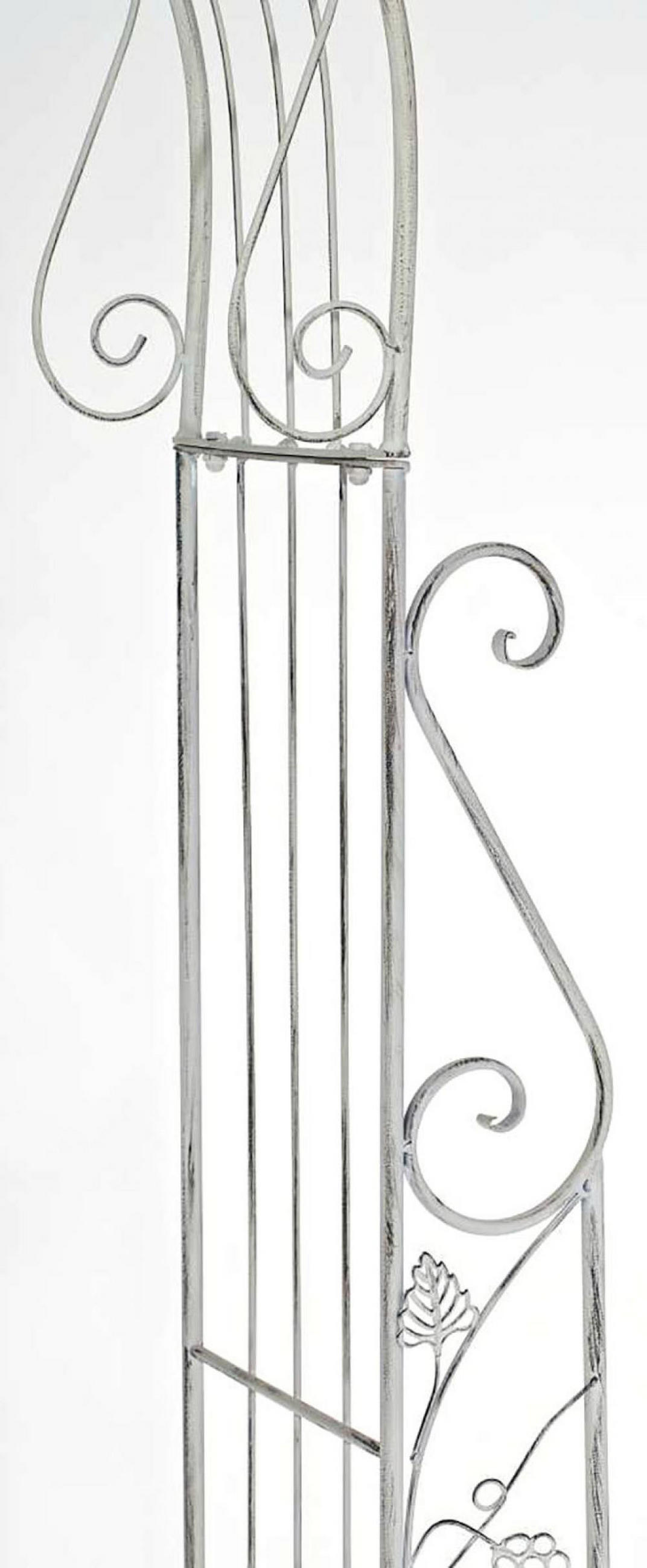 ROSENBOGEN Metall Antik Weiß - Weiß, Metall (143/248/30cm) - CLP