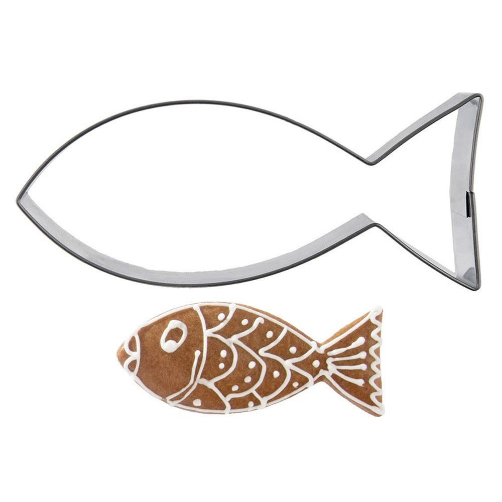 AUSSTECHFORM Fisch groß 9 cm Silber - Silberfarben, Metall (4/1.5/9cm) - Orion 