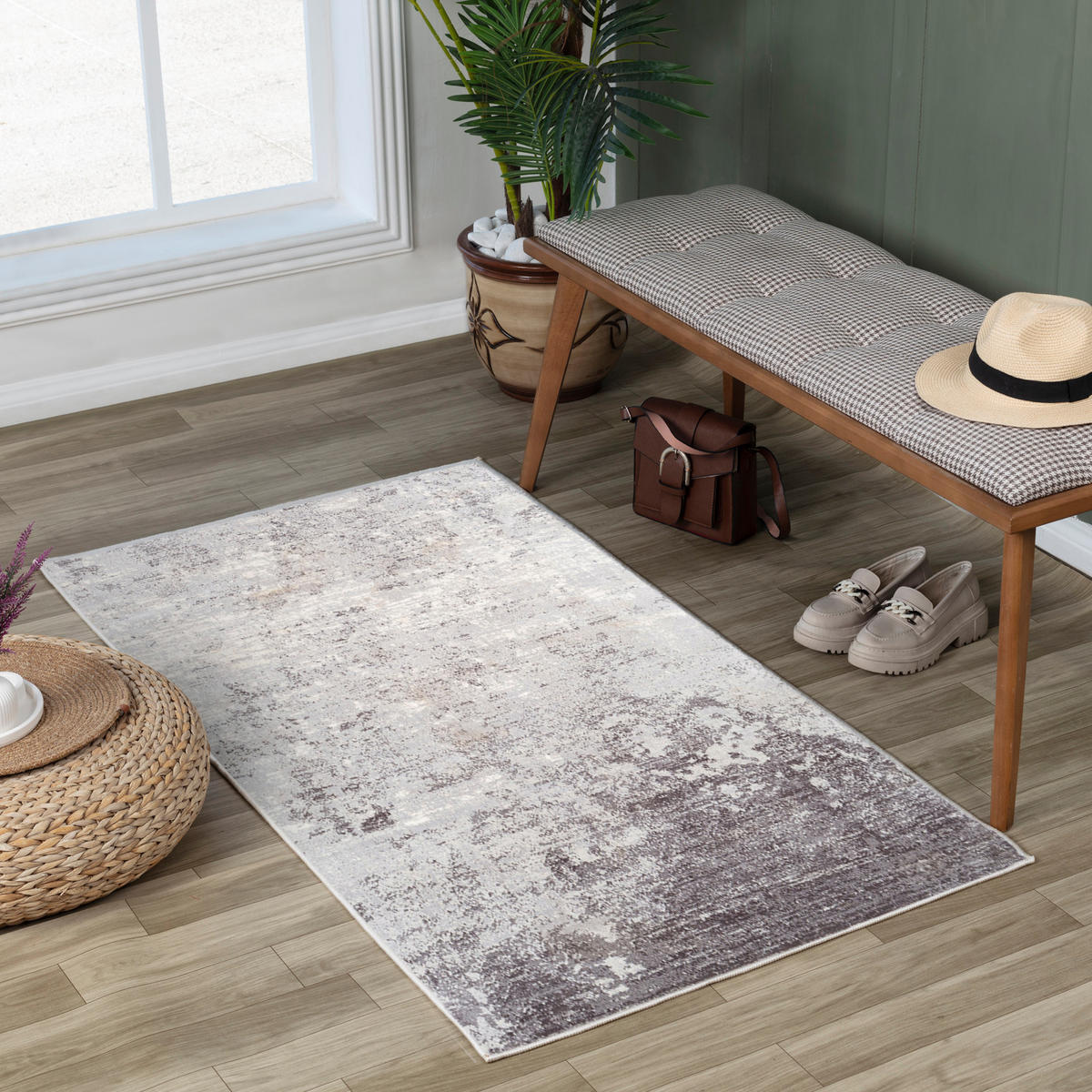 KURZFLORTEPPICH 80/150 cm Grau - Grau, Naturmaterialien/Textil (80/150cm) - LIVABLISS