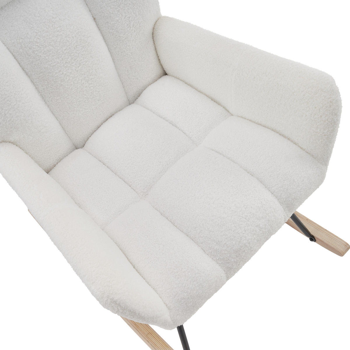 SCHAUKELSESSEL Weiß - Weiß, Holz/Textil (53.5/91/95cm) - Urban Meuble