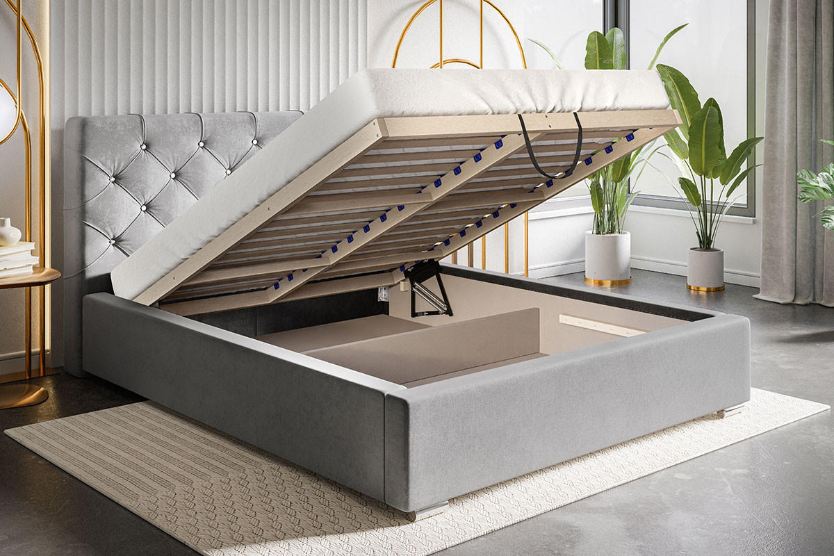 BETT Grau BEN 11 Mit Bettkasten 180x200 cm - Grau, Textil (180/200cm) - Sepro Meble