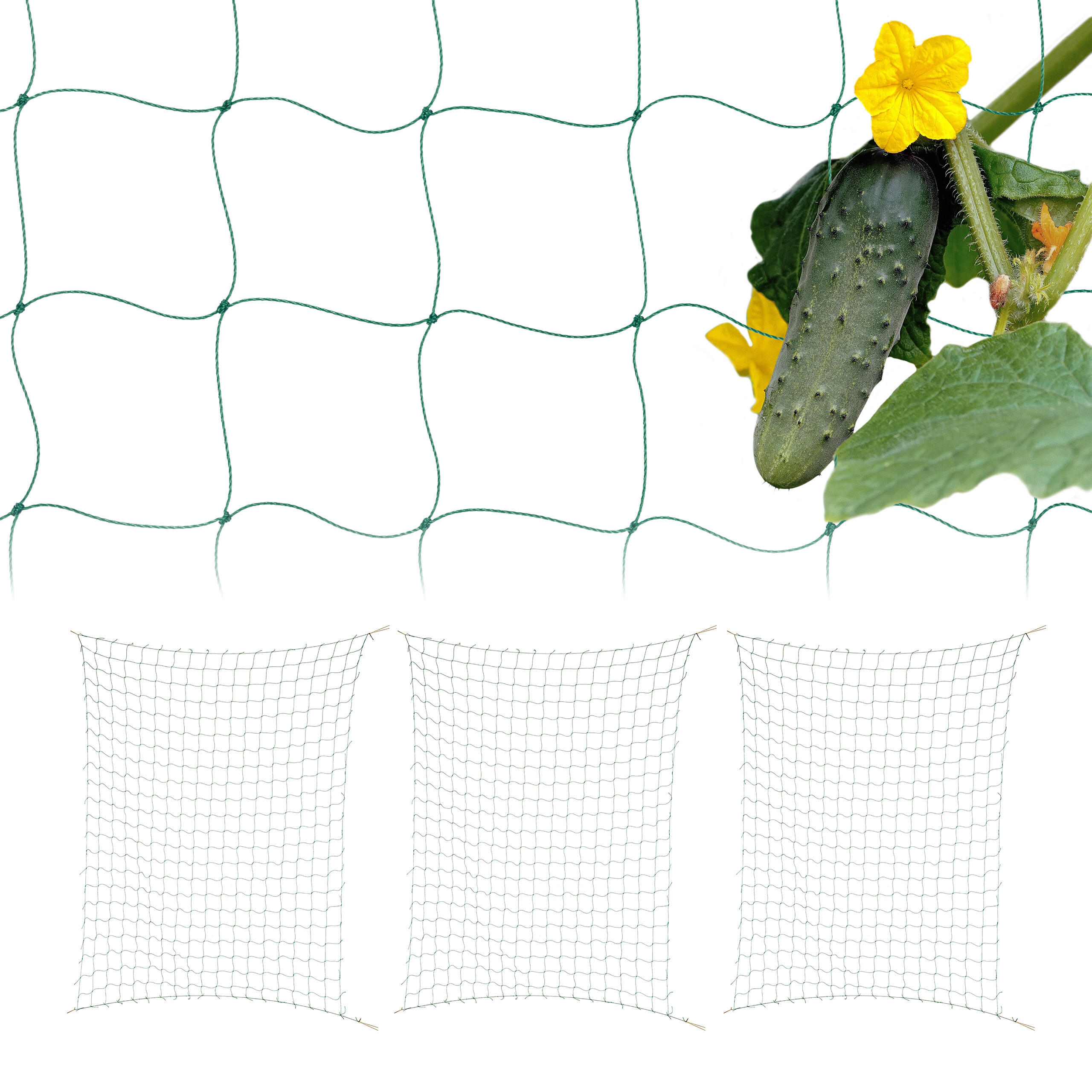 4xRANKNETZ - Grün, Kunststoff (270/180/0.1cm) - Relaxdays