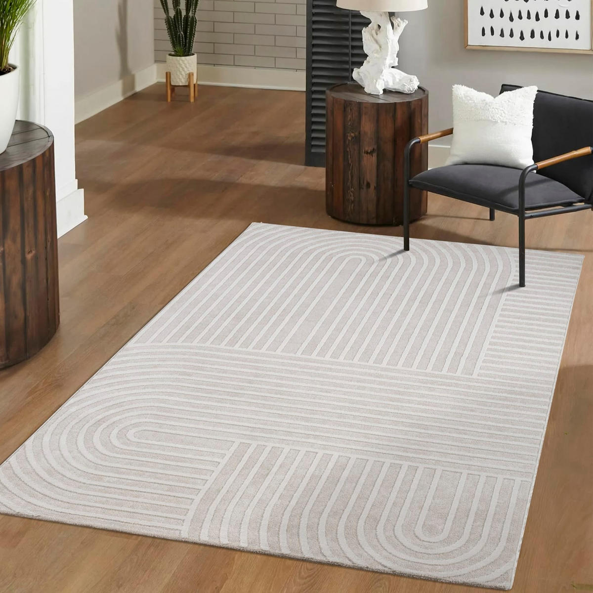 FLACHWEBETEPPICH Boho Creme 160 x 220 cm - Creme, Kunststoff (160/220cm) - TT Home