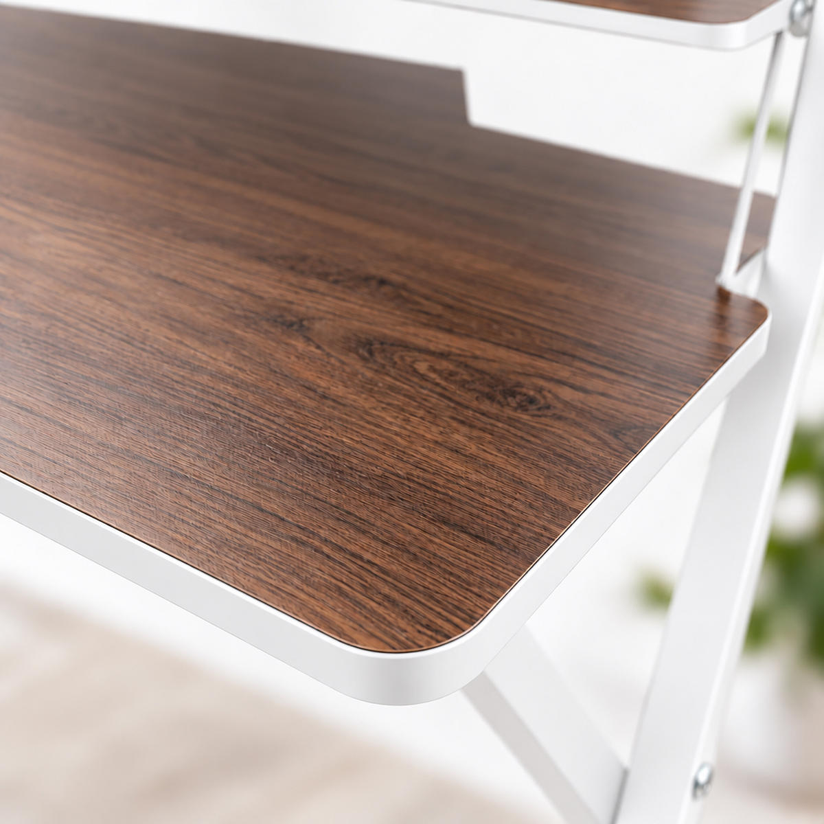 SKRIVBORD Vit fällbart med monitorhylla 70x56 cm - Vit, Träbaserade material/Metall (56/70/82cm) - Relaxdays