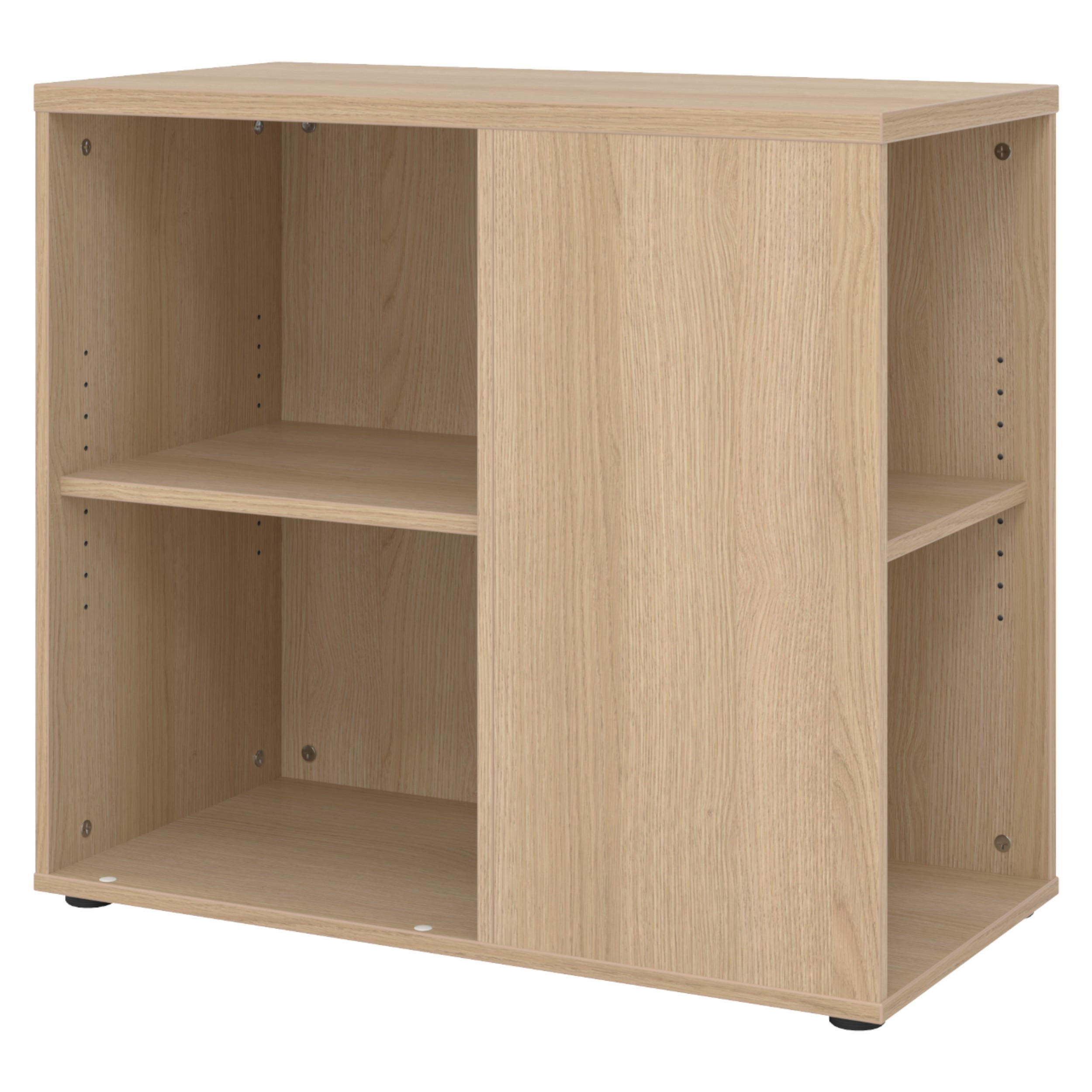 ANSTELLCONTAINER - mit 4 Regalfächern 80/40/72 cm in Eichefarben - Eichefarben, Holzwerkstoff (40/72/80cm) - bümö