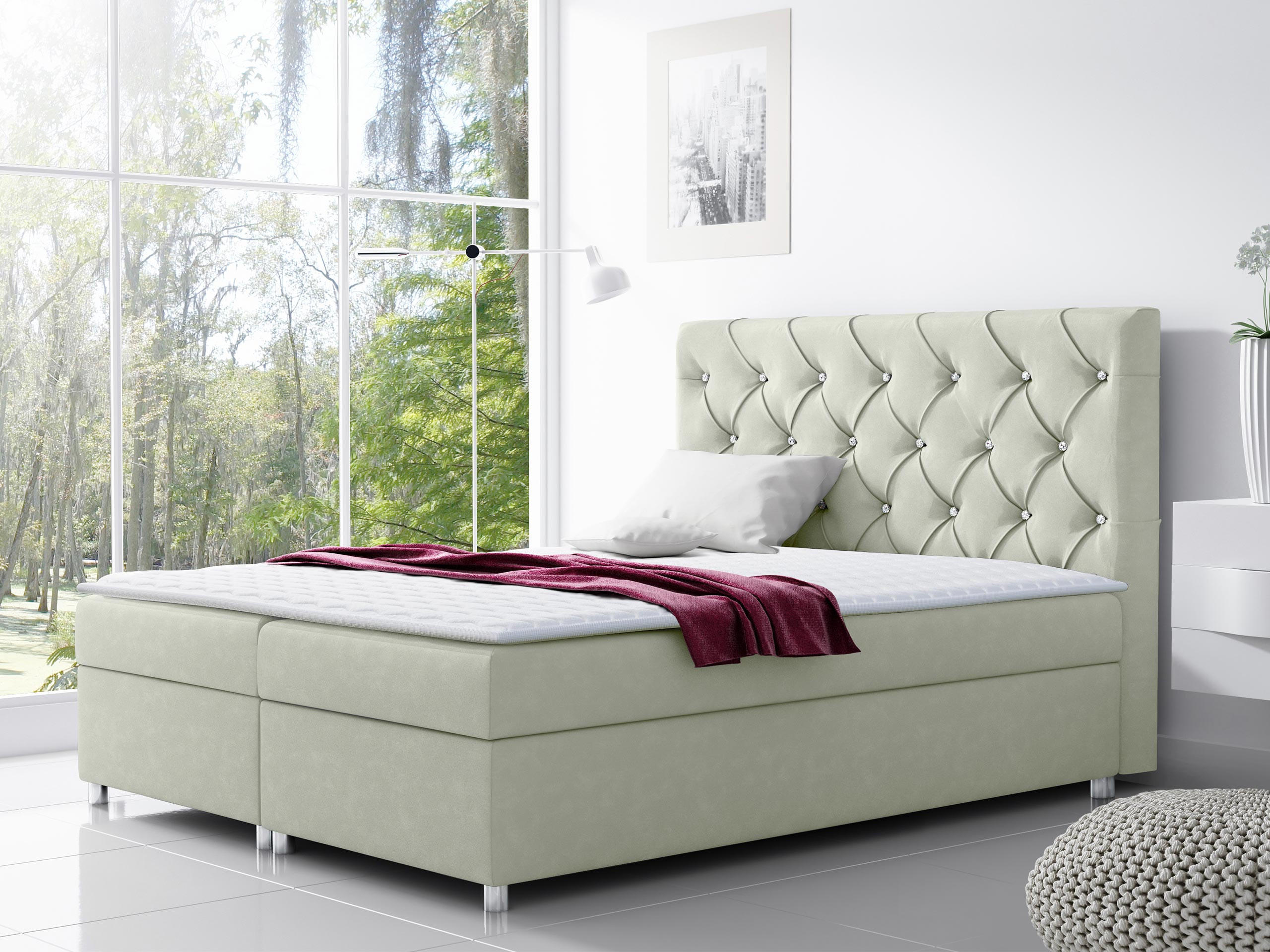 BOXBETT Roma - Creme, Holz (120/200cm) - MIRJAN24