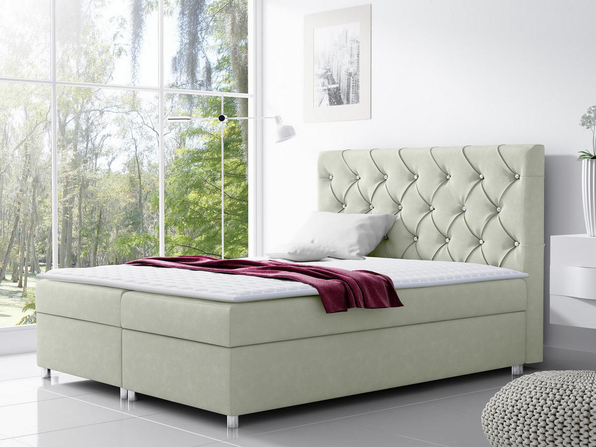 BOXBETT Roma - Creme, Holz (160/200cm) - MIRJAN24