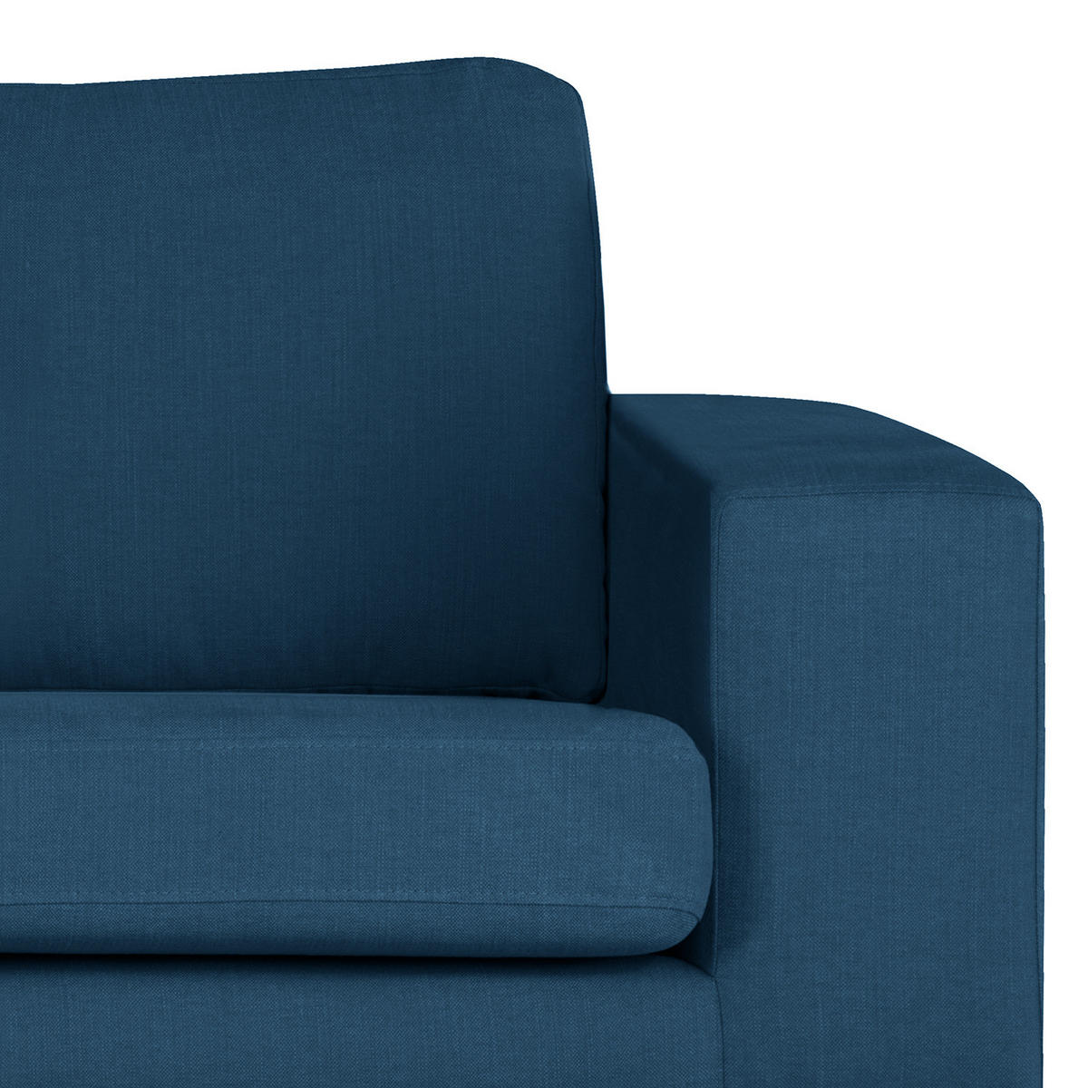 SESSEL - Blau/Eichefarben, Eichenholz/Textil (122/81/88cm) - home24