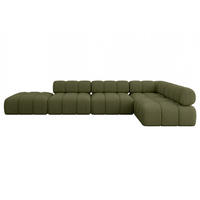 ECKSOFA modulares Sofa Favio-L2 - 380x190x70 cm Grün Bouclé - Grün, Holzwerkstoff/Textil (380/190cm) - ALTDECOR