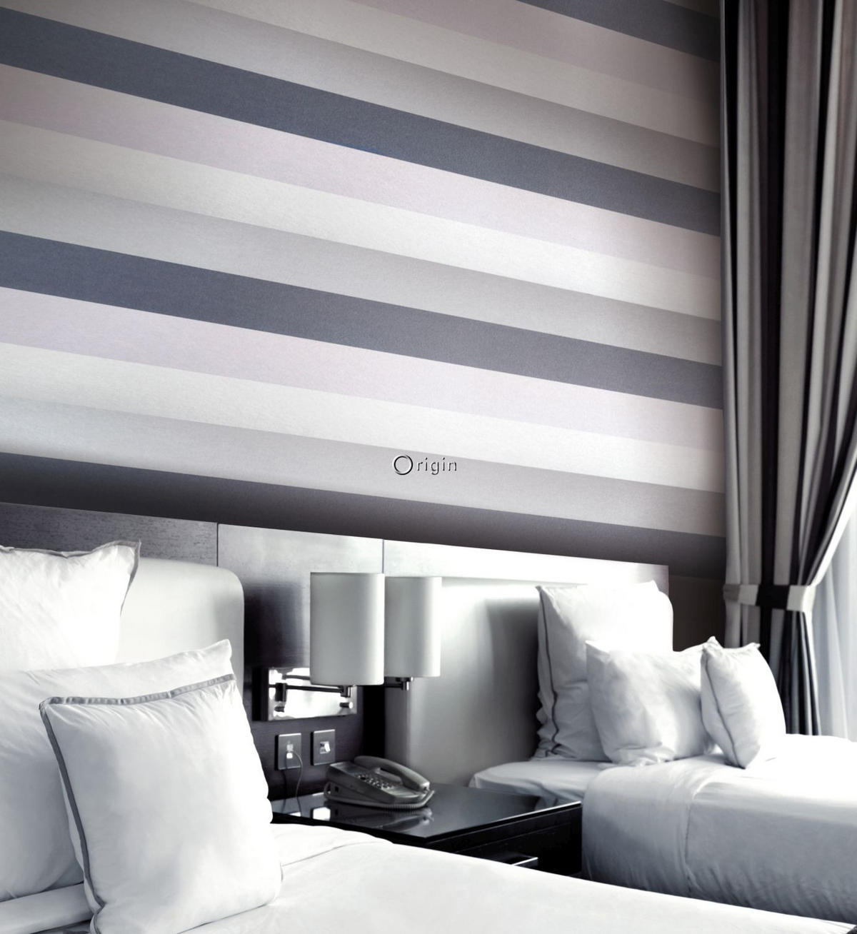 TAPETE Streifen 53 cm x 10.05 m - Lila, Papier (53/1000cm) - Origin Wallcoverings