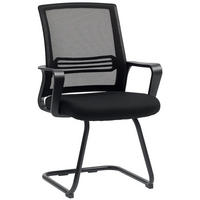 BÜROSTUHL DE-05162 Netzstoff & Schaukelsitz mit Kufenbasis Schwarz - Schwarz, Metall (57.5/93/58.5cm) - ComfortXL