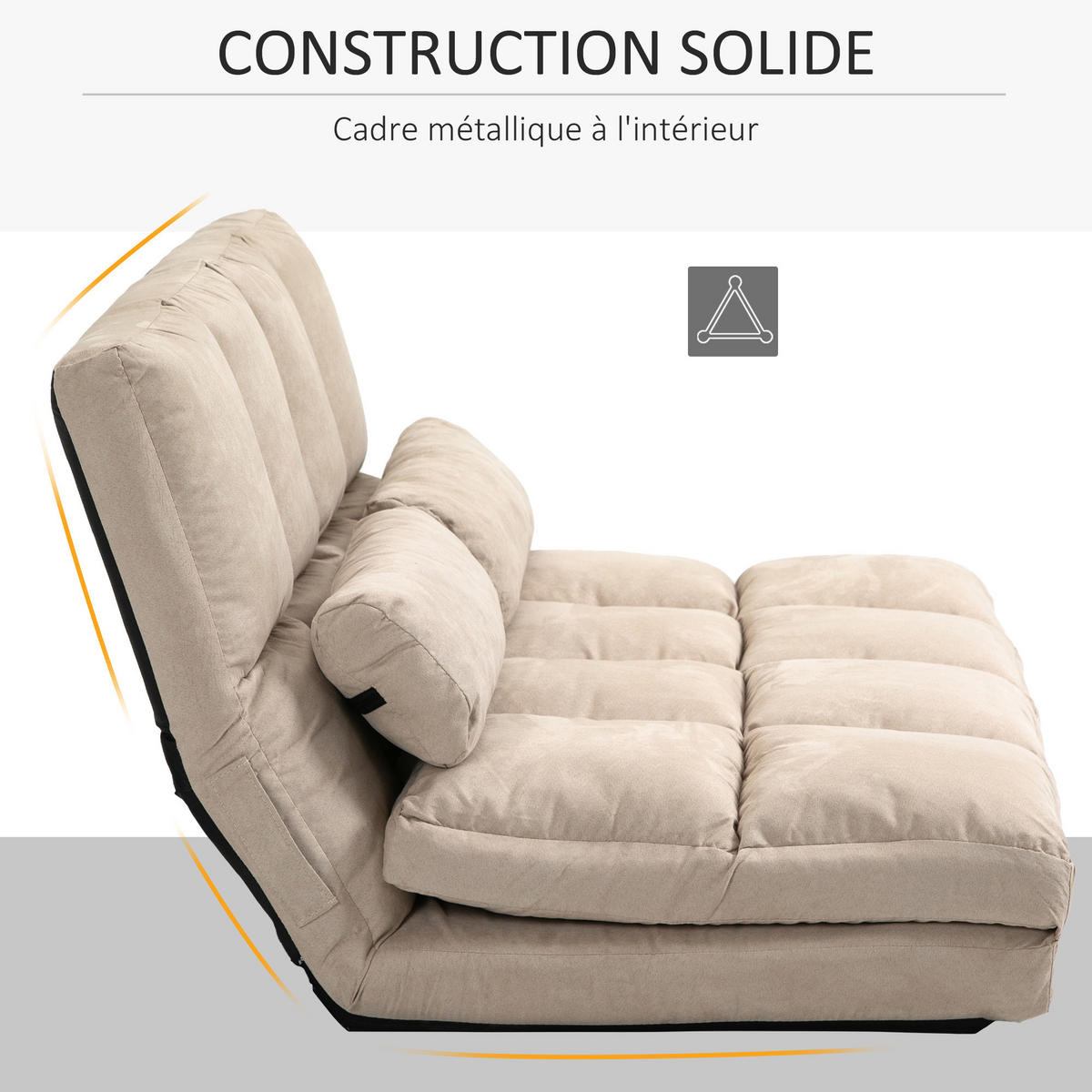 SCHLAFSESSEL DE-13402 Beige - Beige, Textil (185.42/152.4/259.08cm) - ComfortXL