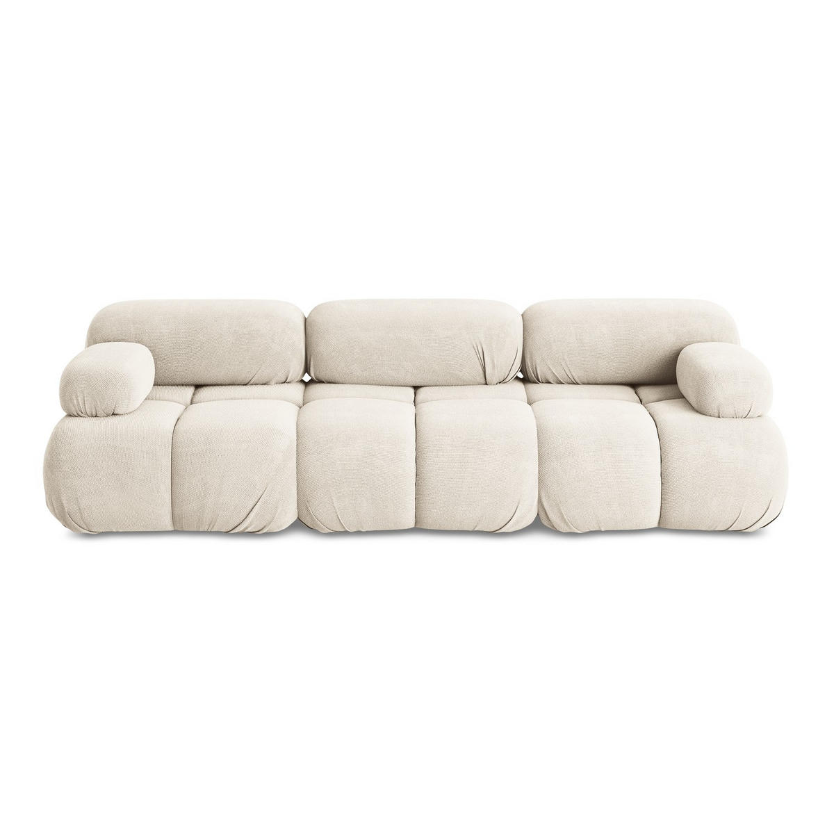 3-SITZER SOFA Chenille Stoff Beige - Beige/Creme, Kunststoff/Textil (285/70/96cm) - LaMiaSofa