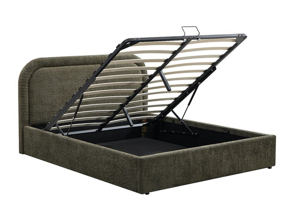 BETT mit Bettkasten - 2 Personen - stoff - grün Fidozia - Grün, Textil (140/190cm) - Vente-Unique