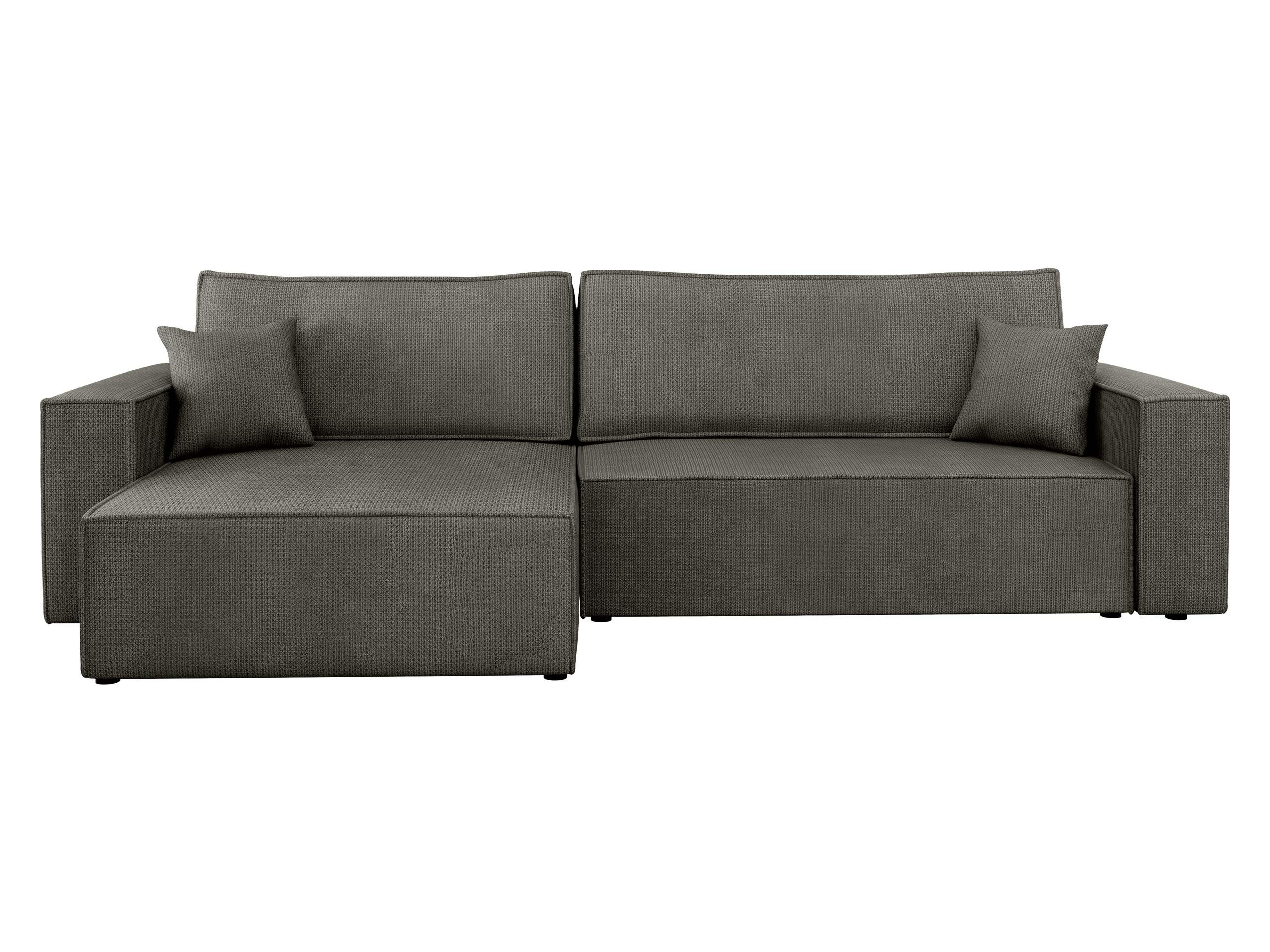 ECKSOFA Karl - Schwarz/Braun, Holz/Kunststoff (272/145cm) - MIRJAN24