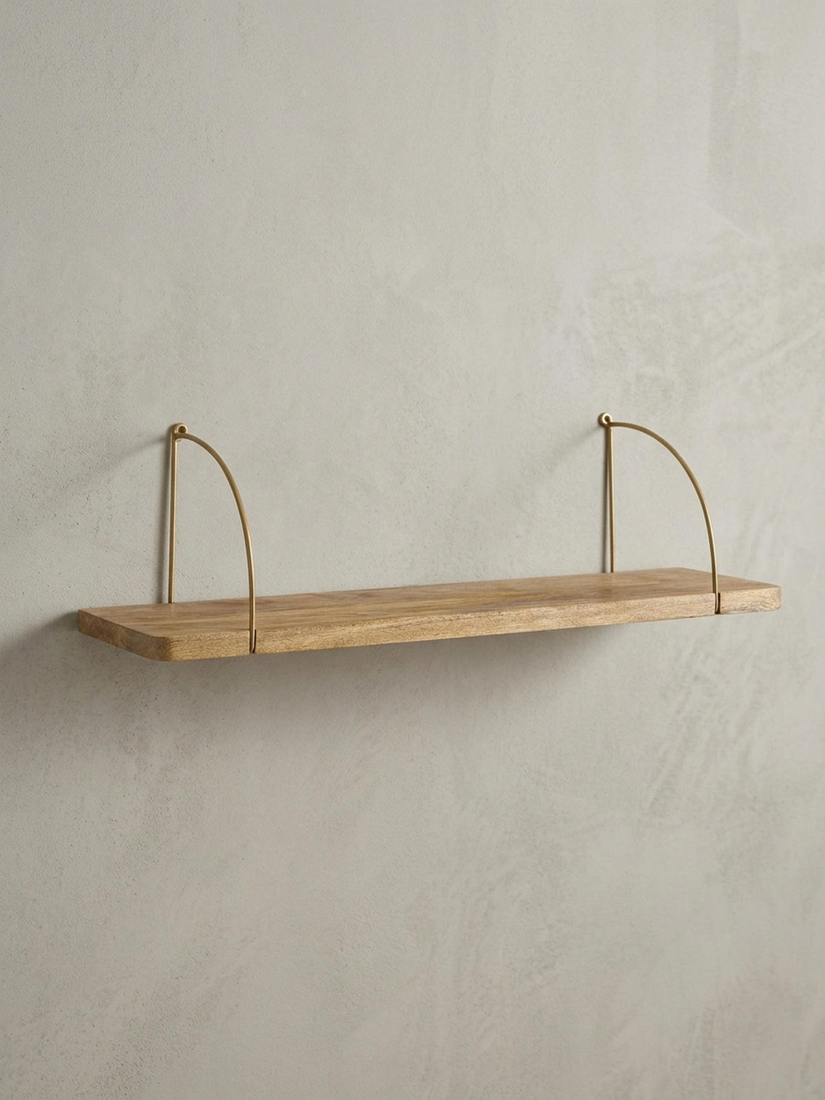 WANDREGAL TEVERE Mango Massivholz Eisen Industrial, Beige 60x22x25 cm - Beige, Holz/Metall (60/25/22cm) - KADIMA DESIGN