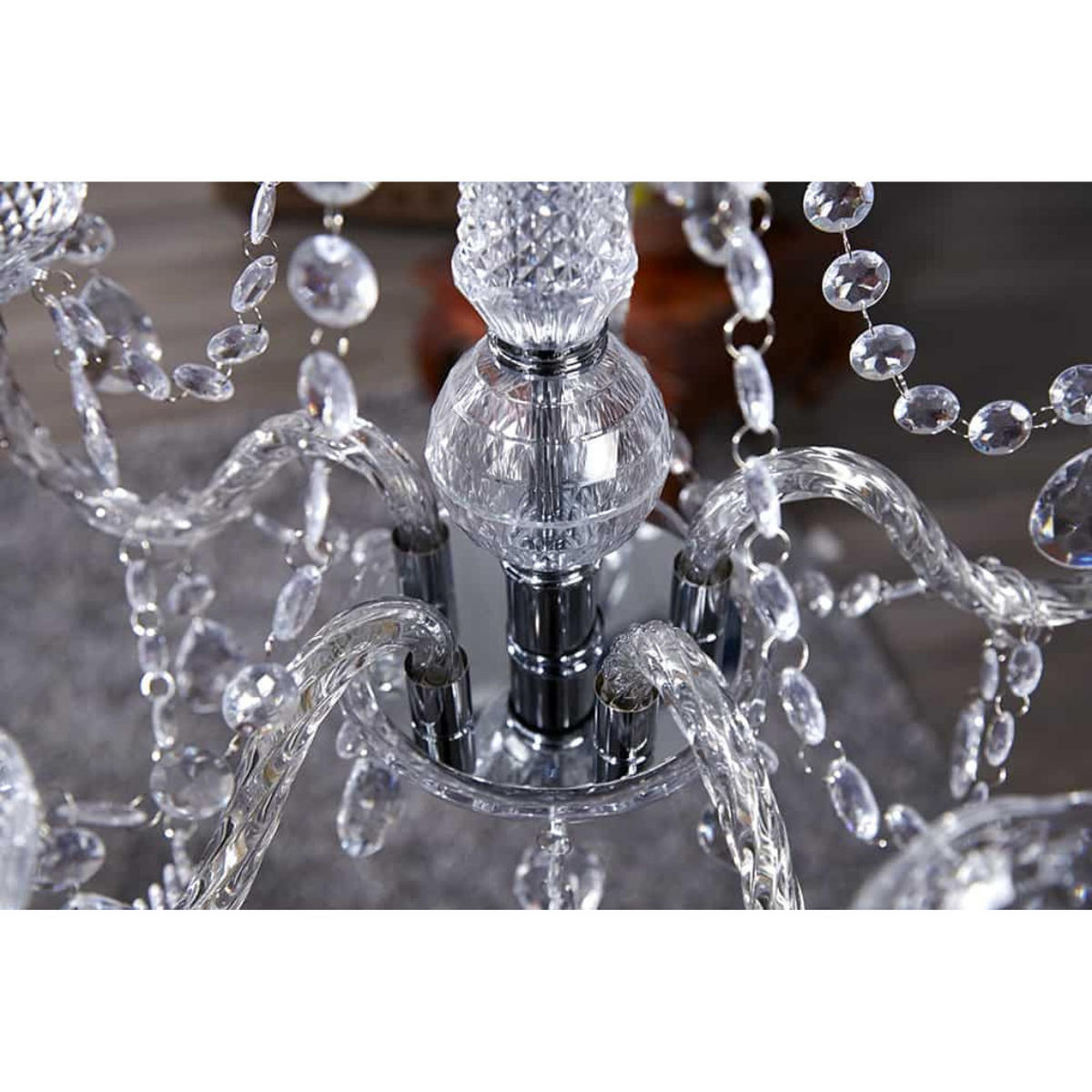 KRONLEUCHTER CRYSTAL Acryl Transparent 55 cm - Transparent, Glas (55/55/55cm) - riess-ambiente