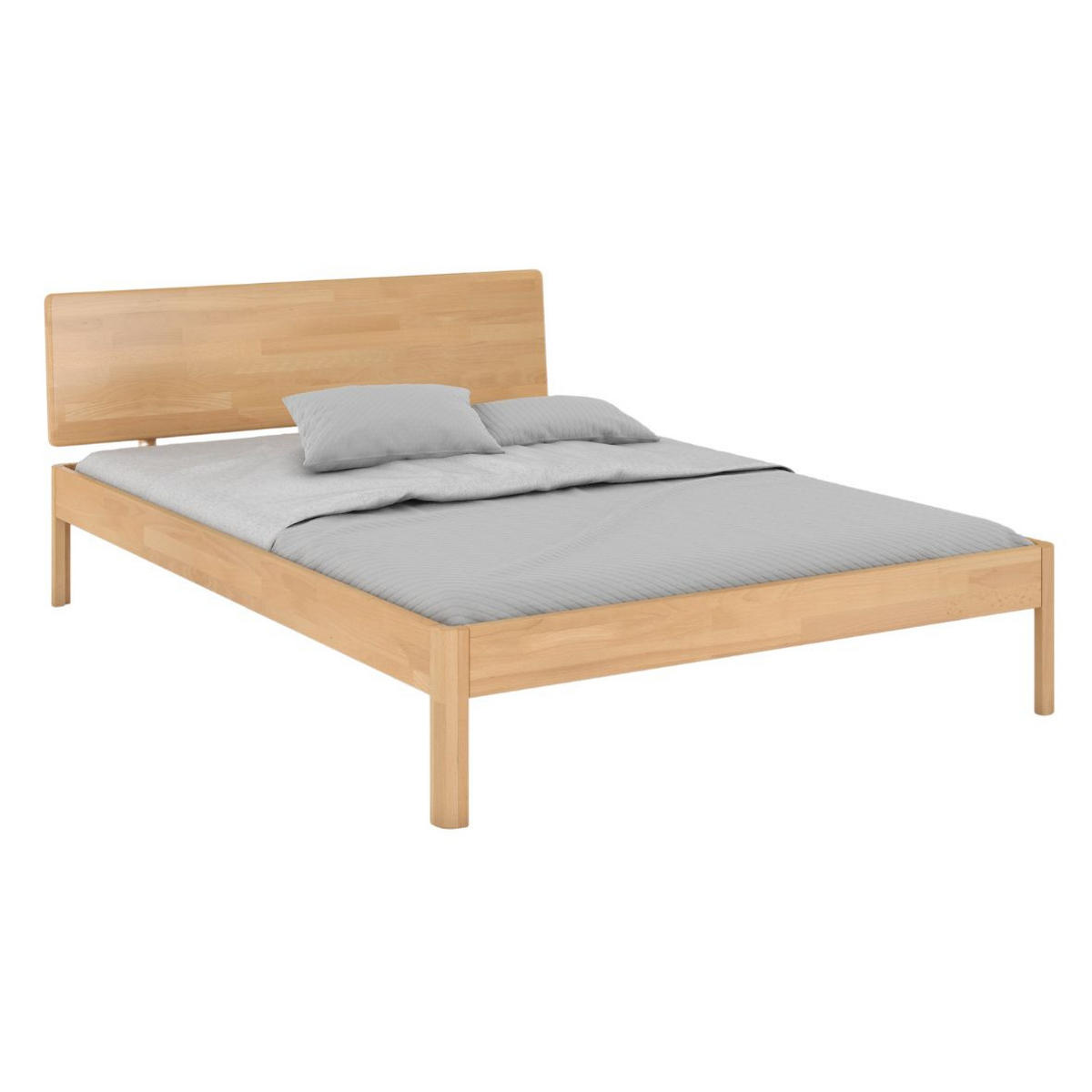 MASSIVHOLZBETT Ammer, in Naturfarben, 140x200 - Buchefarben, Holz/Buchenholz (140/200cm) - Visby