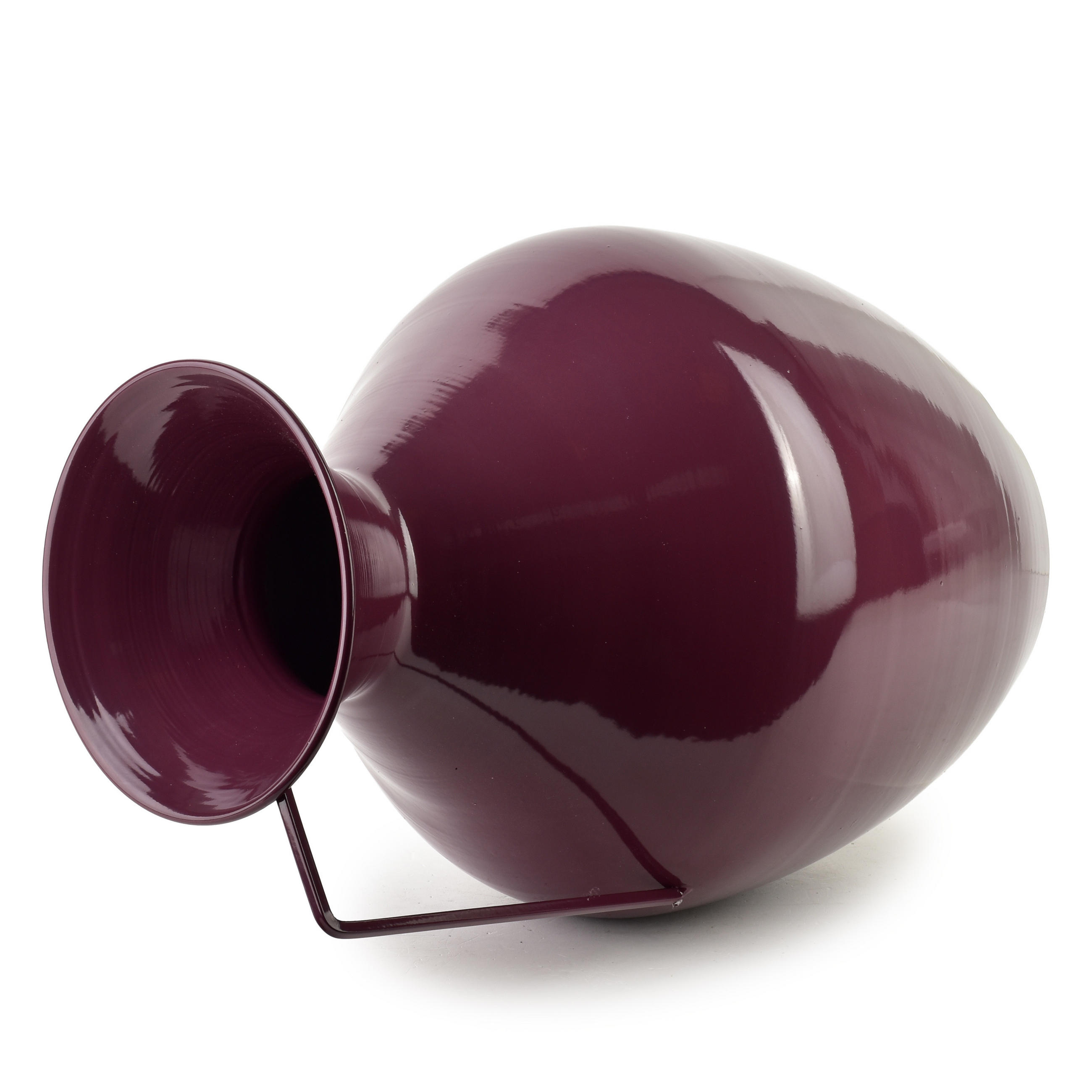 VASE Roger Violett 15,7x25xh37 cm Metall - Violett, Metall (37cm) - Mondex