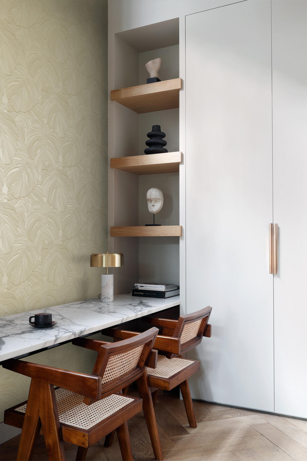 TAPETE tropische Blätter 53 cm x 10.05 m - Braun, Papier (53/1000cm) - Origin Wallcoverings
