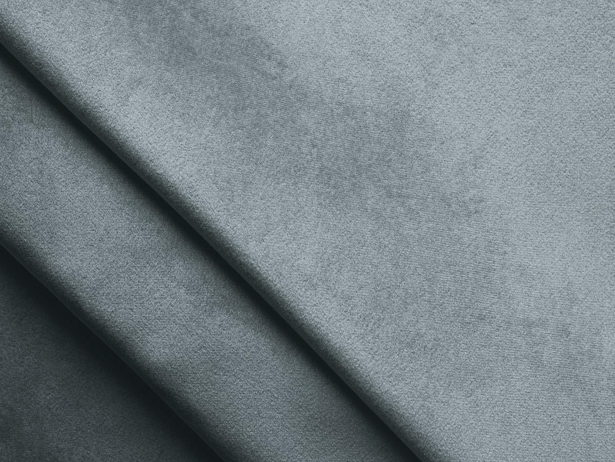 POUF Samt Stoff Blau - Blau/Schwarz, Kunststoff/Textil (80/43/93cm) - Makamii