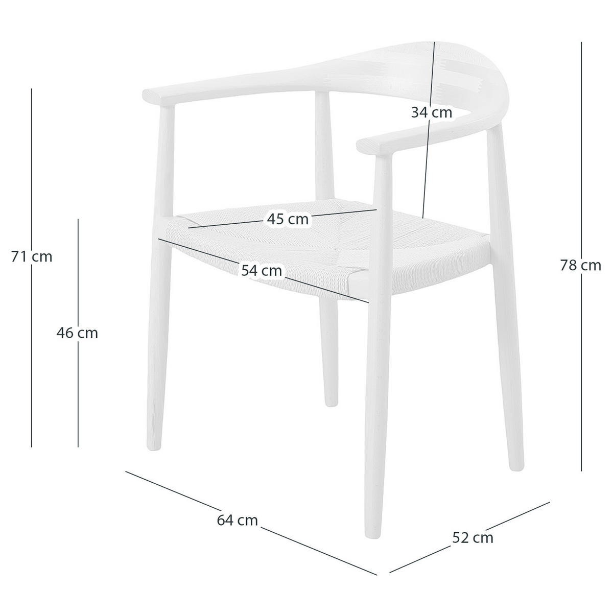 ARMLEHNENSTÜHLE - Buche massiv / Papierschnurgeflecht, Braun, 2er-Set - Braun, Papier (64/78/52cm) - home24
