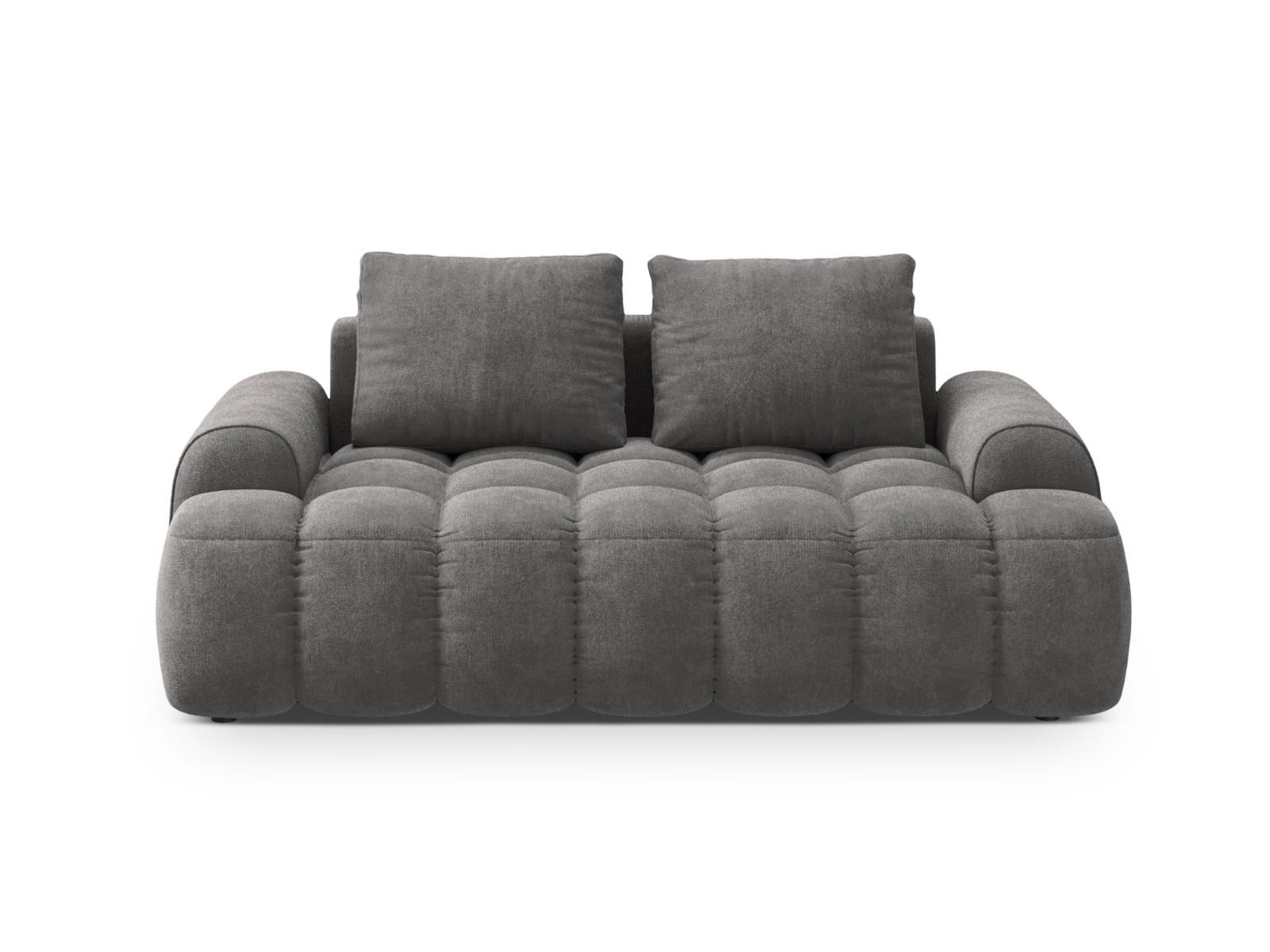 SOFA Linz aus Samt grau 2 Sitzplätze - Grau, Textil (100/84/175cm) - Cosmopolitan Design