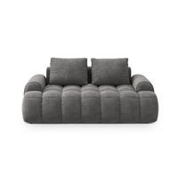 SOFA Linz aus Samt grau 2 Sitzplätze - Grau, Textil (100/84/175cm) - Cosmopolitan Design