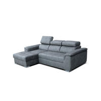 ECKSCHLAFSOFA SILVER Holz, hochelastischer Schaum - Silberfarben, Holz (165/247cm) - Robin